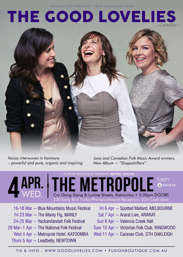 ‘The Good Lovelies’ share the love, live @ The Metro - blog post image