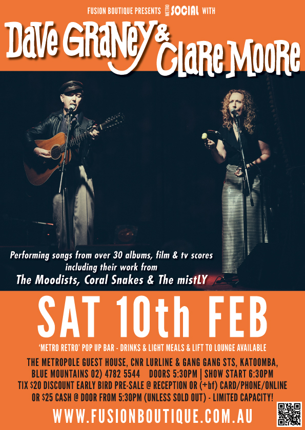 Smooth blends with Dave Graney & Clare Moore @ The Metro - blog post image
