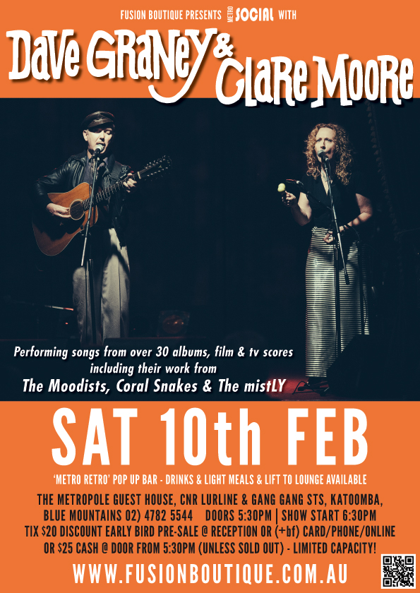 Smooth blends with Dave Graney & Clare Moore @ The Metro - blog post image 