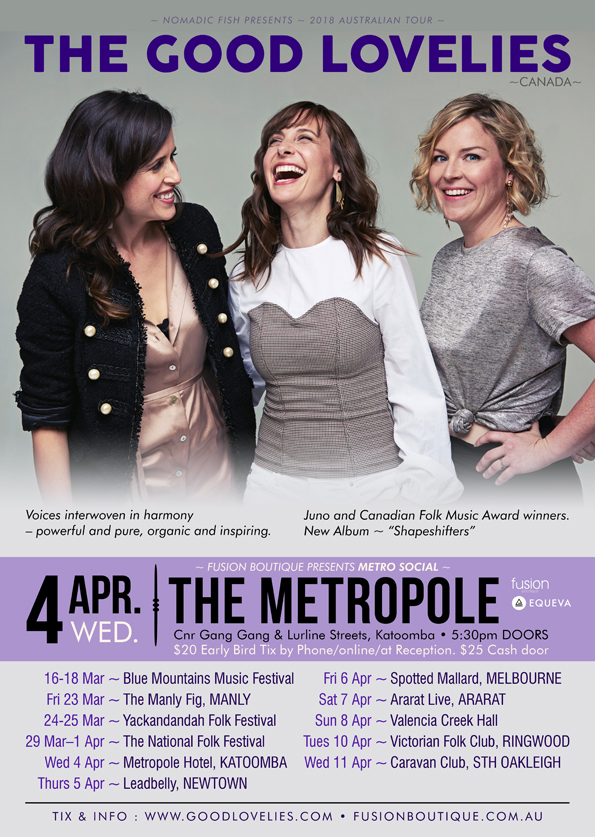 ‘The Good Lovelies’ share the love, live @ The Metro - blog post image 